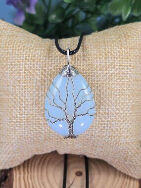 Handmade Opalite Tree of Life Necklace #46